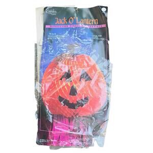 Vintage 1987 Eureka Jack O' Lantern Honeycomb 15" Table Top Decoration Halloween